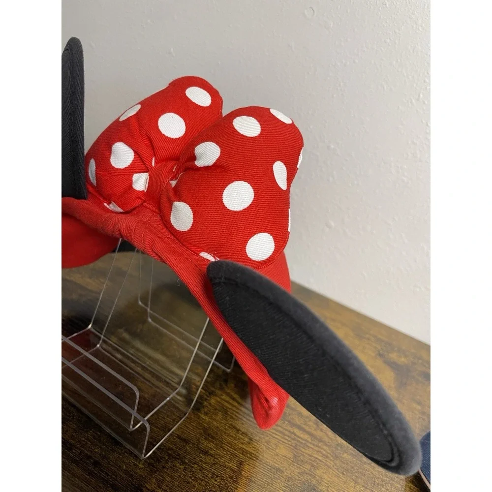 Disney Parks Youth Hat Lot Mickey Mouse Red Minnie Polka Dot 2 Pack Baseball Cap